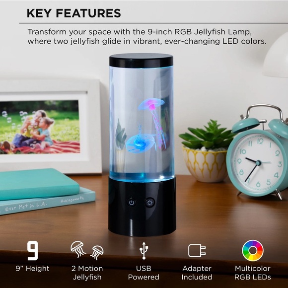 Brand New 💙💚💜❤️Colorful New Jellyfish Lamp - Picture 3 of 8